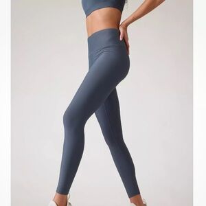 NWT Athleta Interval High Rise Tight Legging Medium Granite Blue